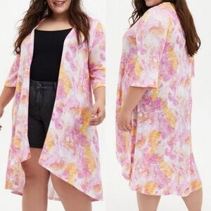 NWT Torrid size 2 watercolor kimono